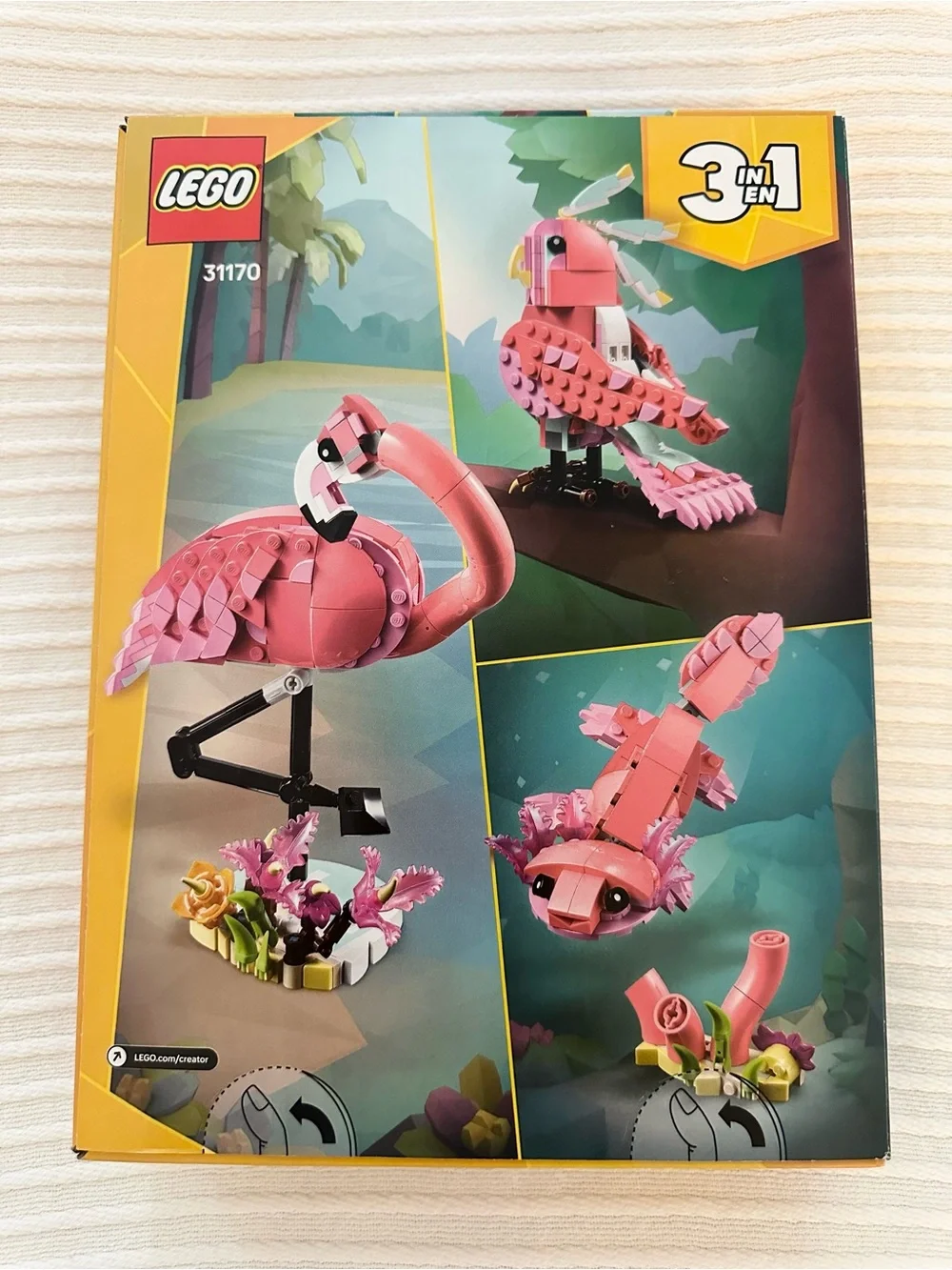 Lego Pink Flamingo 3 in 1 Creator Building Set
